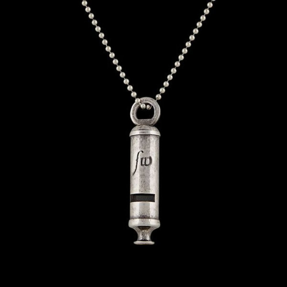 Falling Whistle Necklace Gunmetal (Large)